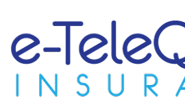 e-TeleQuote Insurance logo. There is a stylized "e" and the text "e-TeleQuote Insurance" in different shades of blue